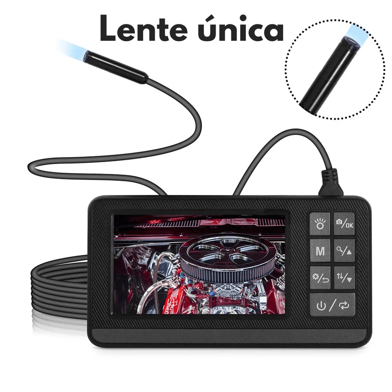 Kerui endoscópio industrial de lente dupla, câmera de inspeção com tela ip67 à prova d'água cobra 1080p, boroscópio de vídeo digital portátil