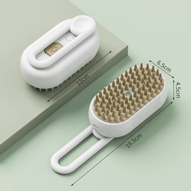 Escova a vapor 3 em 1 para cão e gato, escova a vapor, spray elétrico, para massagem, pet grooming, pente, depilação