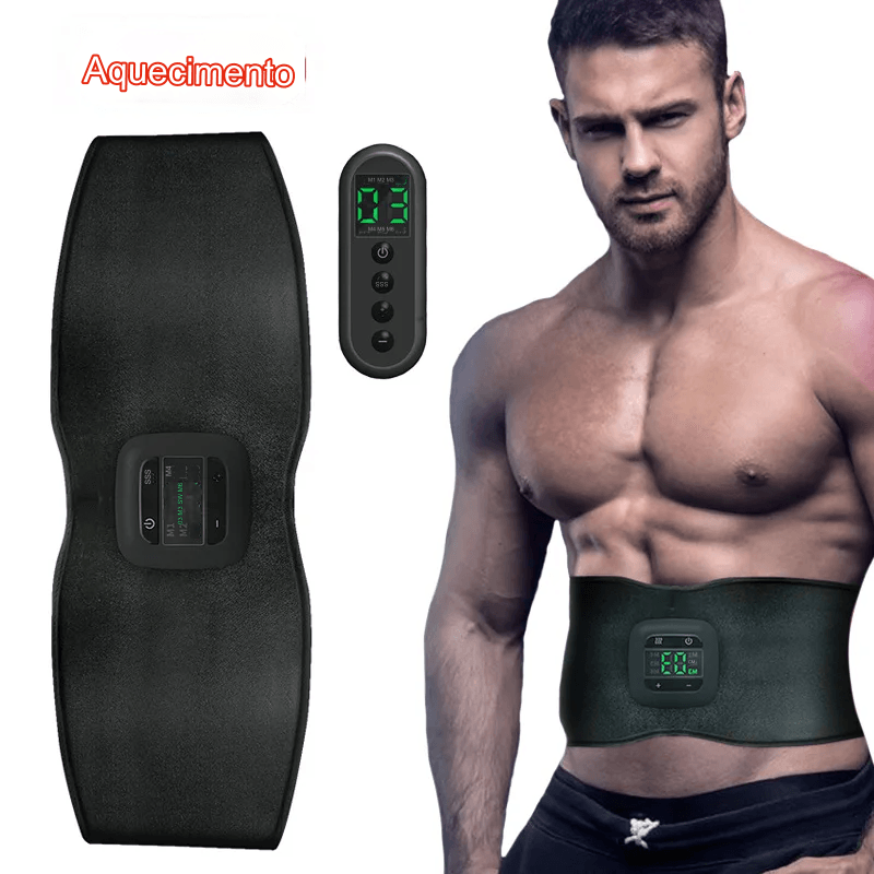 Cinto Abdominal Elétrico, Cinto De Massagem Emagrecimento Corporal EMS, Cinto De Aquecimento, Barriga Quente, Estimulador Muscular Do Abdômen, Perda De Peso Fitness