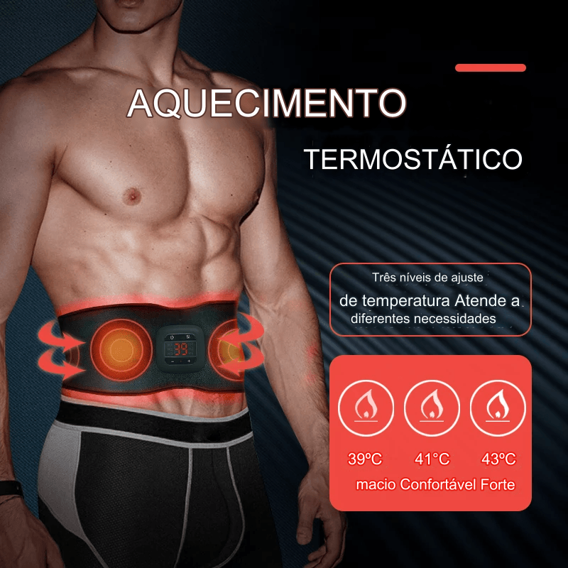 Cinto Abdominal Elétrico, Cinto De Massagem Emagrecimento Corporal EMS, Cinto De Aquecimento, Barriga Quente, Estimulador Muscular Do Abdômen, Perda De Peso Fitness