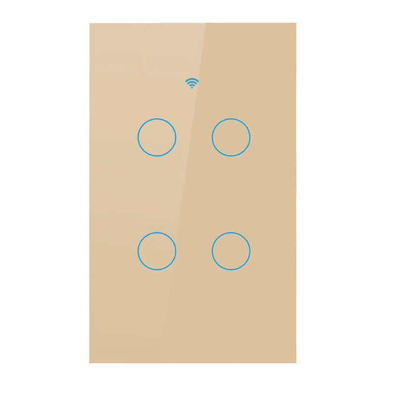 interruptor de luz Wi fi  inteligente, tela de vidro Touch Screen, controle por voz Alexa e Google Assistant