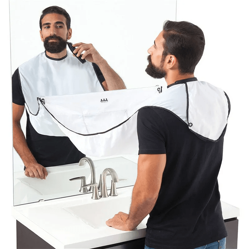 Avental de barbear facial para homens, babador para barba, cabelo raspado