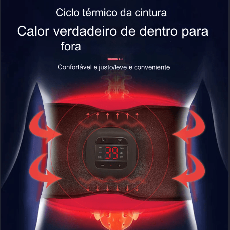 Cinto Abdominal Elétrico, Cinto De Massagem Emagrecimento Corporal EMS, Cinto De Aquecimento, Barriga Quente, Estimulador Muscular Do Abdômen, Perda De Peso Fitness