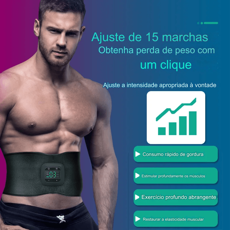 Cinto Abdominal Elétrico, Cinto De Massagem Emagrecimento Corporal EMS, Cinto De Aquecimento, Barriga Quente, Estimulador Muscular Do Abdômen, Perda De Peso Fitness