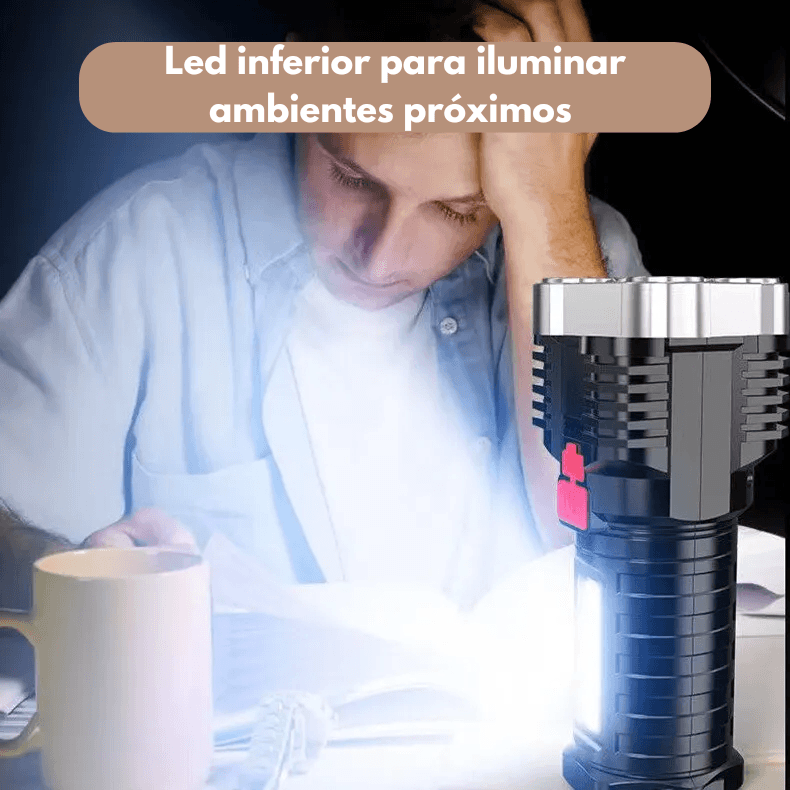 Lanternas Led de Alta Potência 5LED Recarregável