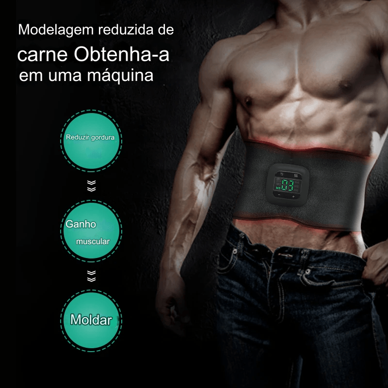 Cinto Abdominal Elétrico, Cinto De Massagem Emagrecimento Corporal EMS, Cinto De Aquecimento, Barriga Quente, Estimulador Muscular Do Abdômen, Perda De Peso Fitness