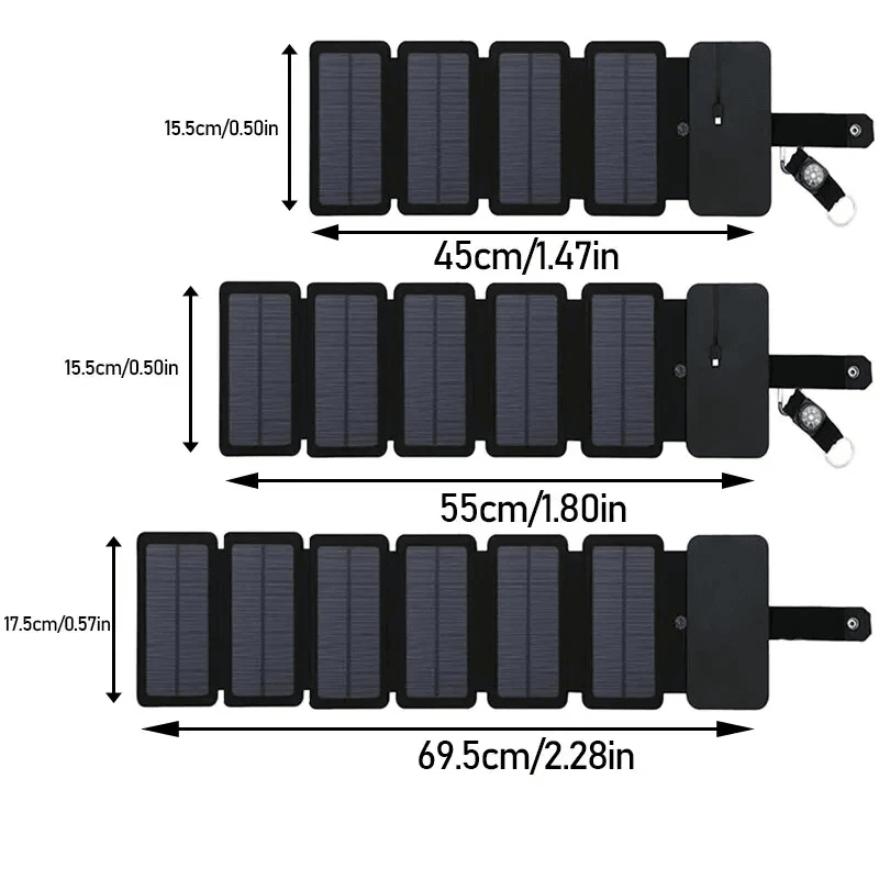 Carregador de painel solar ao ar livre dobrável