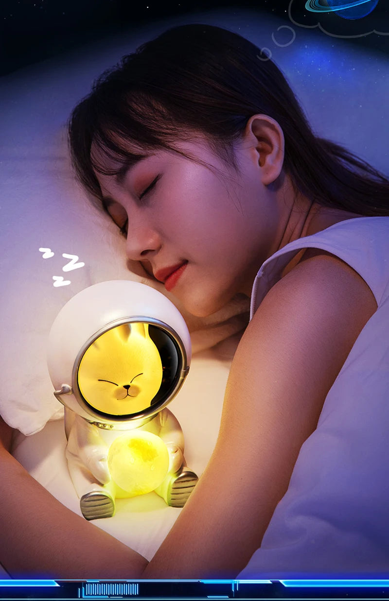 Astronaut Night Light Charge LED Galaxy Guardian Pet Astronaut USB Night Light Bedroom Decoration Star Kids Birthday Gift