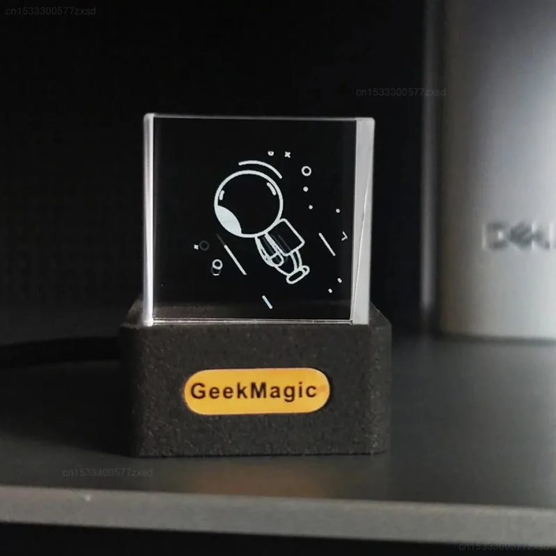 Cubos de Cristal GeekMagic GIFTV para Exibição de Fotos Holográfica