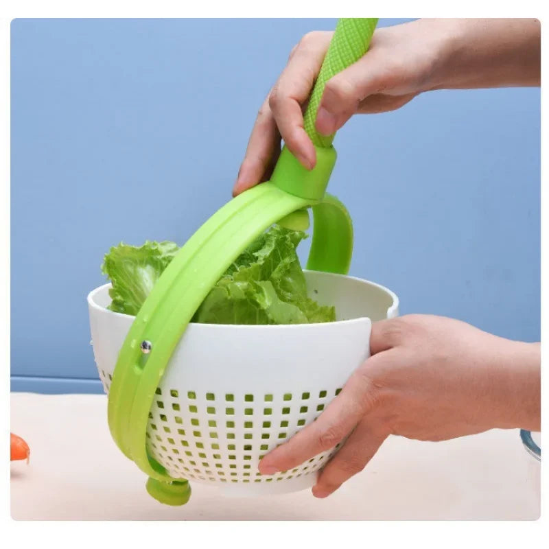 Salad Rotary Draining Basket Kitchen Vegetable and Fruit Drying Cleaning Centrifugal Dehydrator