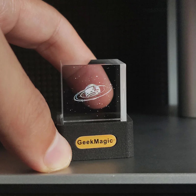 Cubos de Cristal GeekMagic GIFTV para Exibição de Fotos Holográfica