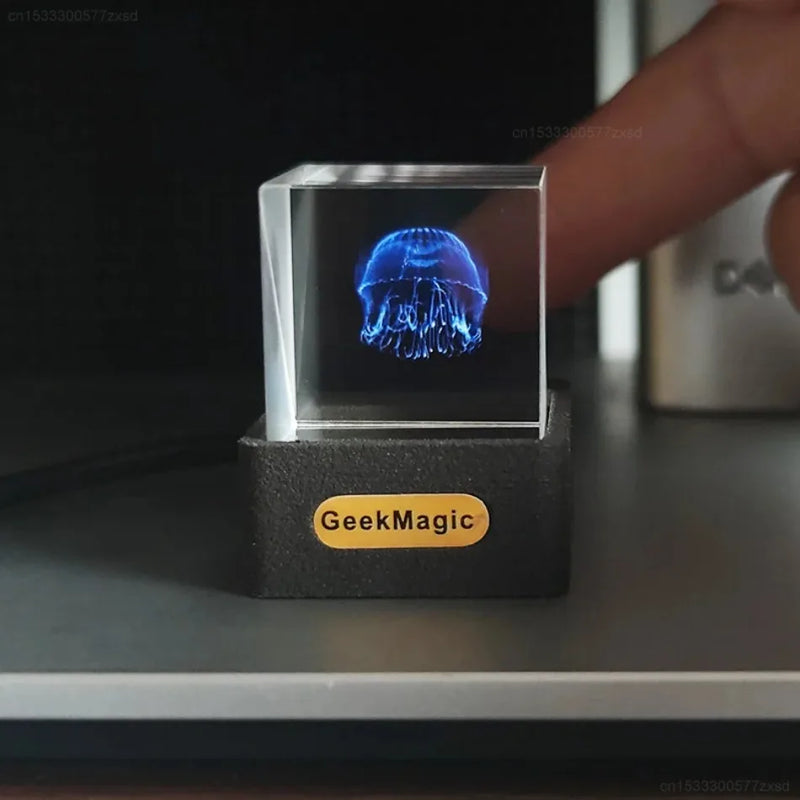 Cubos de Cristal GeekMagic GIFTV para Exibição de Fotos Holográfica