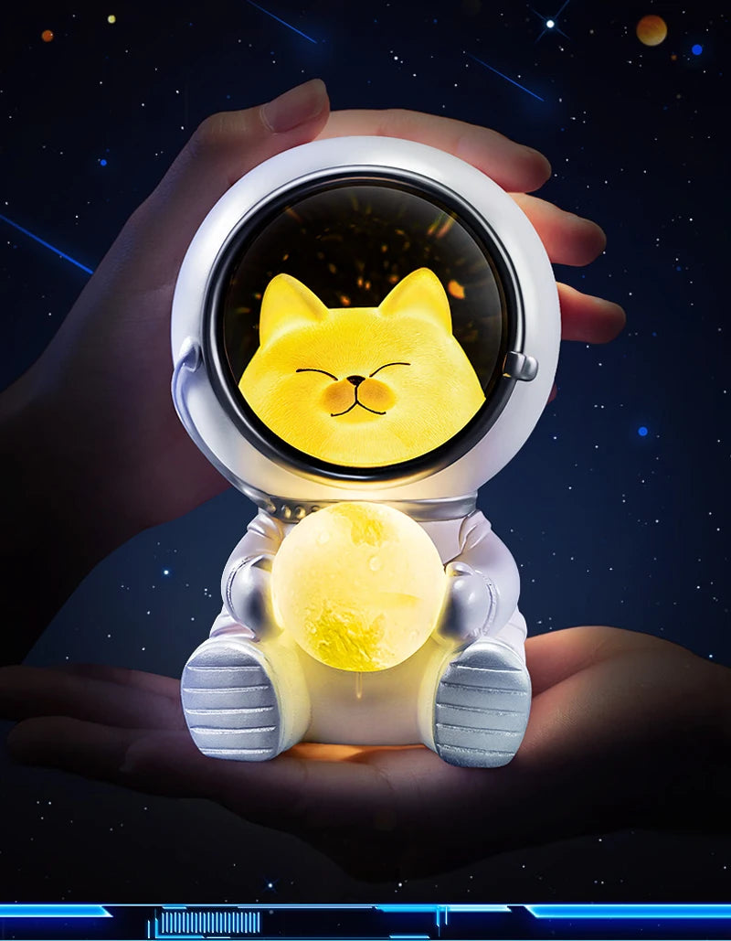 Astronaut Night Light Charge LED Galaxy Guardian Pet Astronaut USB Night Light Bedroom Decoration Star Kids Birthday Gift