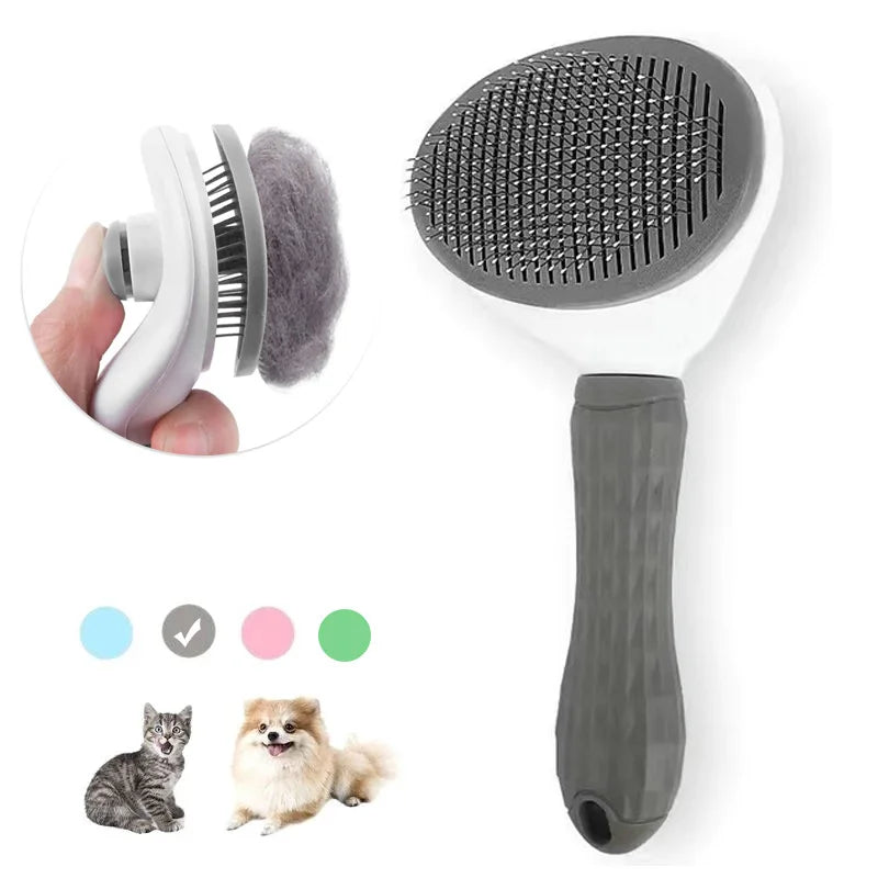 Escova para Cães e Gatos,  Limpeza Automática, Removedor de Pelo para Animais de Estimação