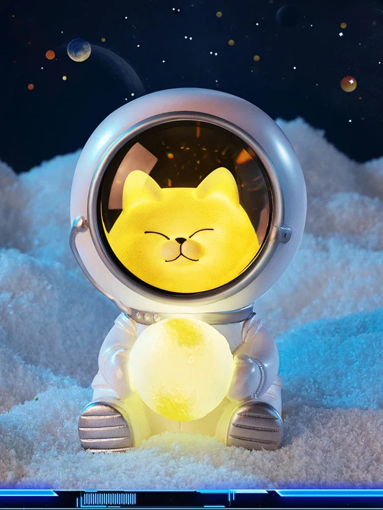 Astronaut Night Light Charge LED Galaxy Guardian Pet Astronaut USB Night Light Bedroom Decoration Star Kids Birthday Gift