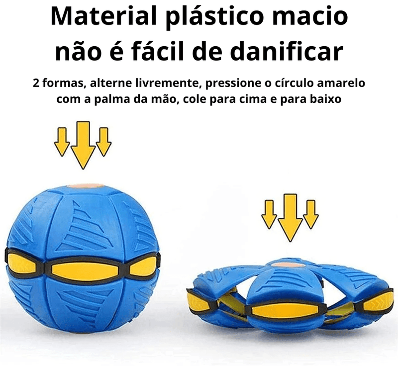 Bola Disco voador magica com luz em  Led, brinquedo divertido ao ar livre para meninos e meninas